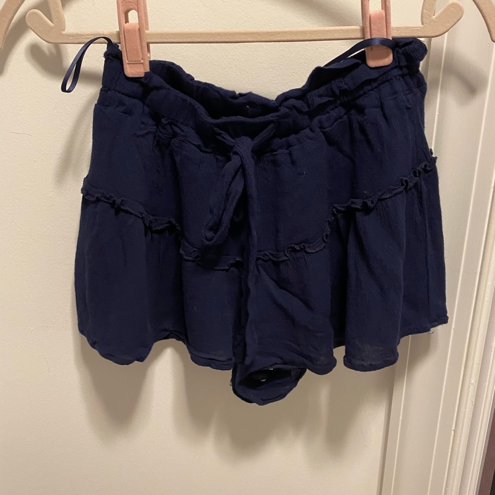 Navy blue flowy shorts